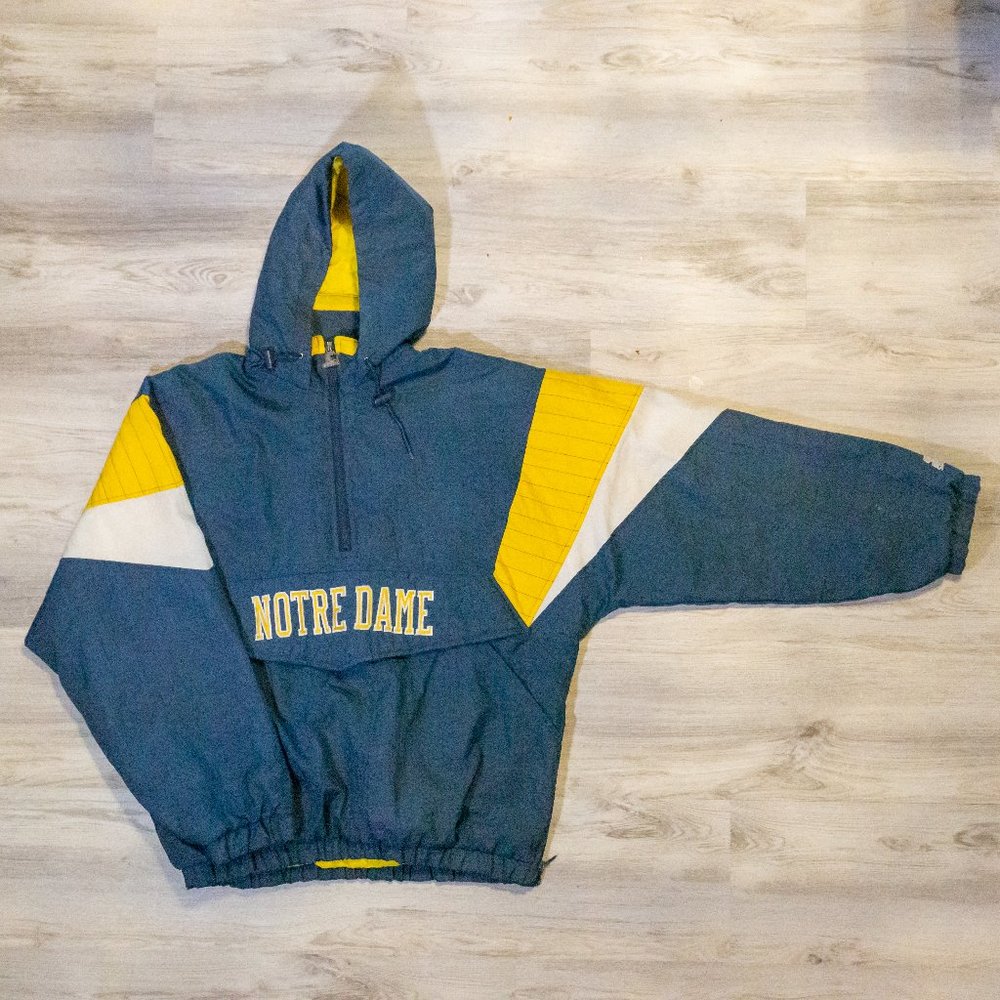 Starter Jacket - Notre Dame Fighting Irish - Large - Vintage 90s